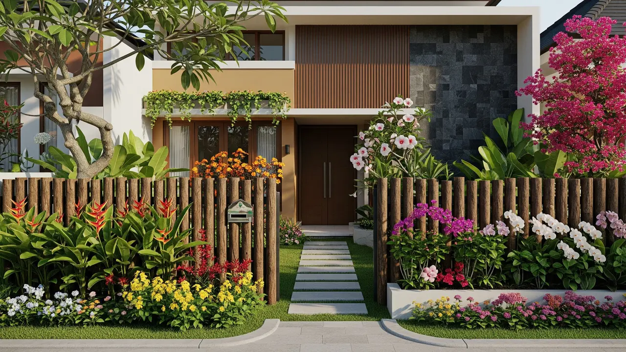 8 Inspirasi Desain Pagar Taman Bunga yang Bikin Halaman Rumah Makin Estetik