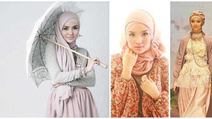10 Inspirasi Gaya Hijab Ria Miranda Lembut Tapi Powerful Beauty