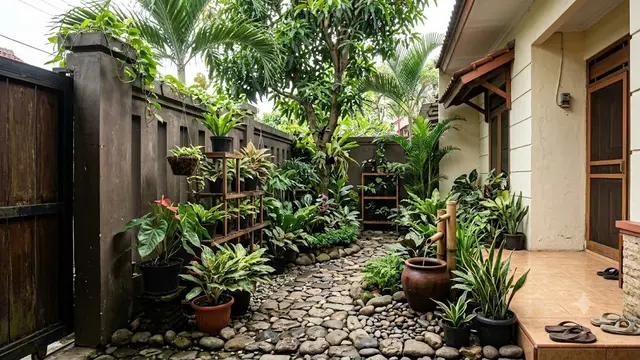 9 Inspirasi Kebun Mini di Balik Pagar yang Tidak Terlihat dari Jalan, Jadi Oase Tersembunyi