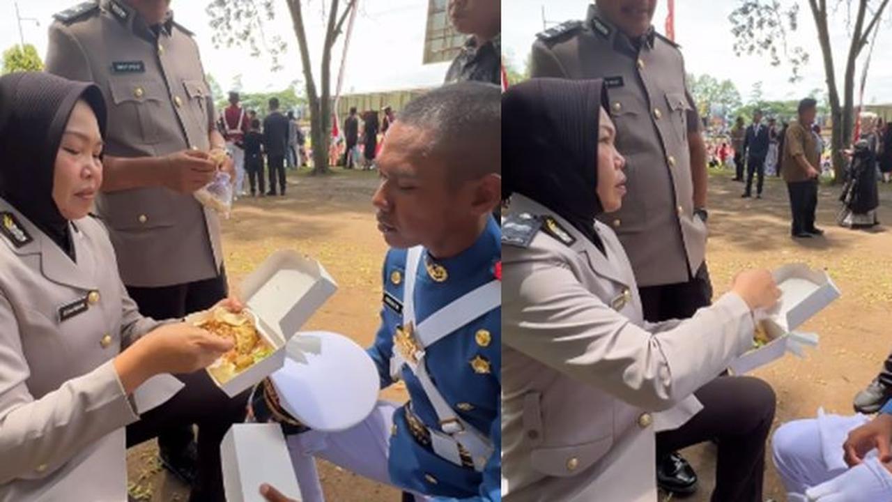 Kedua Orangtua Bintara Polisi Anaknya Taruna Akmil, Momen Sang Ibu Suapi Calon Jenderal TNI Sambil Beri Nasihat Mendalam