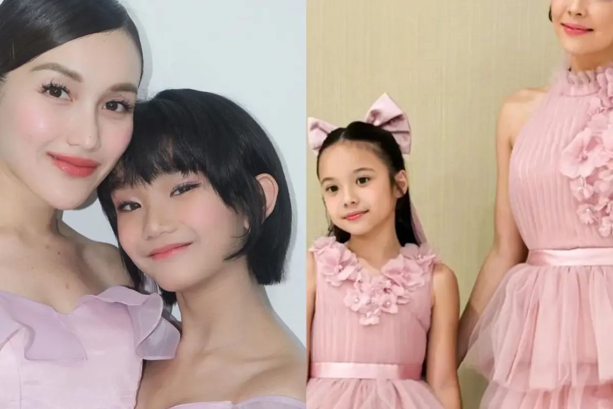6 Potret Adu Gaya Kembar Ibu Anak Ayu Ting Ting-Bilqis dan Gisella Anastasia-Gempi Tampil di Acara yang Sama
