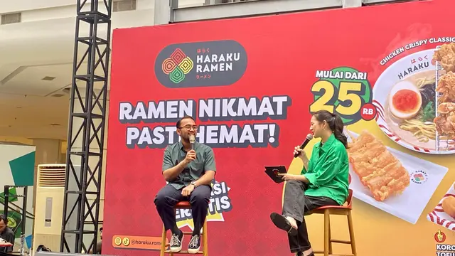 Sesi talkshow pengenalan menu baru Haraku Ramen dalam kampanye Ramen Pilihan Generasi Perintis