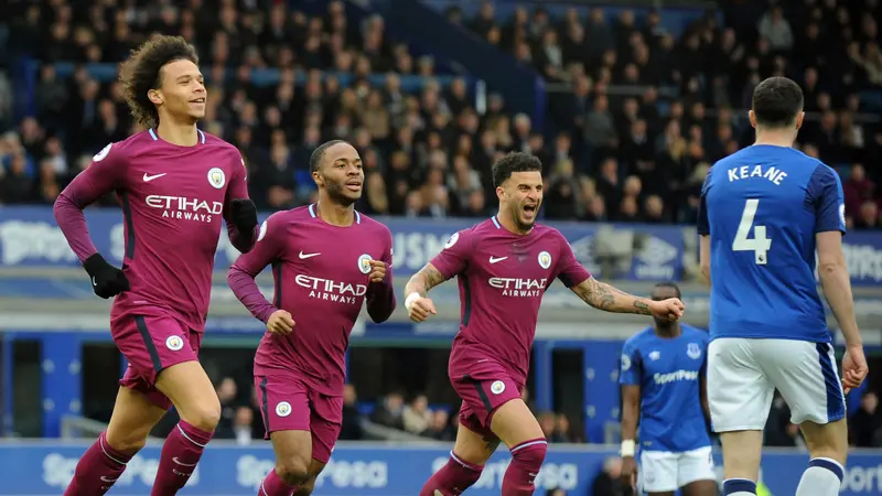 Kalahkan Everton, Manchester City Dekati Gelar Juara Liga Inggris