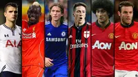 Erik Lamela (Tottenham Hotspur), Mario Balotelli (Liverpool), Filipe Luis (Chelsea), Fernando Torres (AC Milan), Marouane Fellaini (Manchester United)  dan Juan Mata (Manchester United)