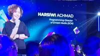 Programing Director Emtek Media (SCM) Harsiwi Achmad, dalam acara Emtek Connect Volume 3, Kamis (6/2/2025). (Liputan6.com/Gagas)