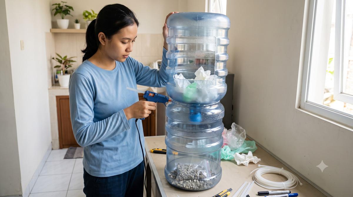 Cara Membuat Tempat Sampah Pilah dari Galon Bekas