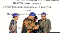 Menteri Agama (Menag) Yaqut Cholil Qoumas meresmikan Sekolah Tinggi Agama Hindu Negeri (STAHN) Jawa Dwipa Klaten Jawa Tengah. (Istimewa)