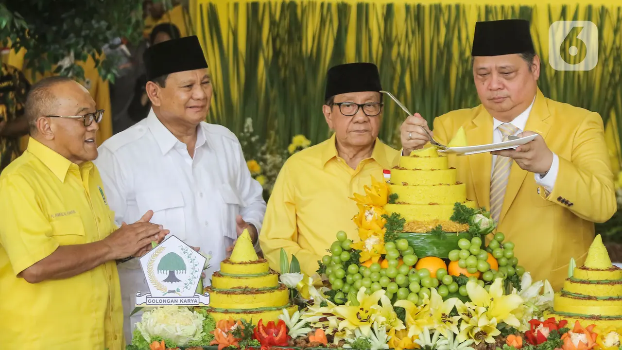 Prabowo Subianto Hadiri Rapimnas Partai Golkar Yang Bahas Soal Bakal