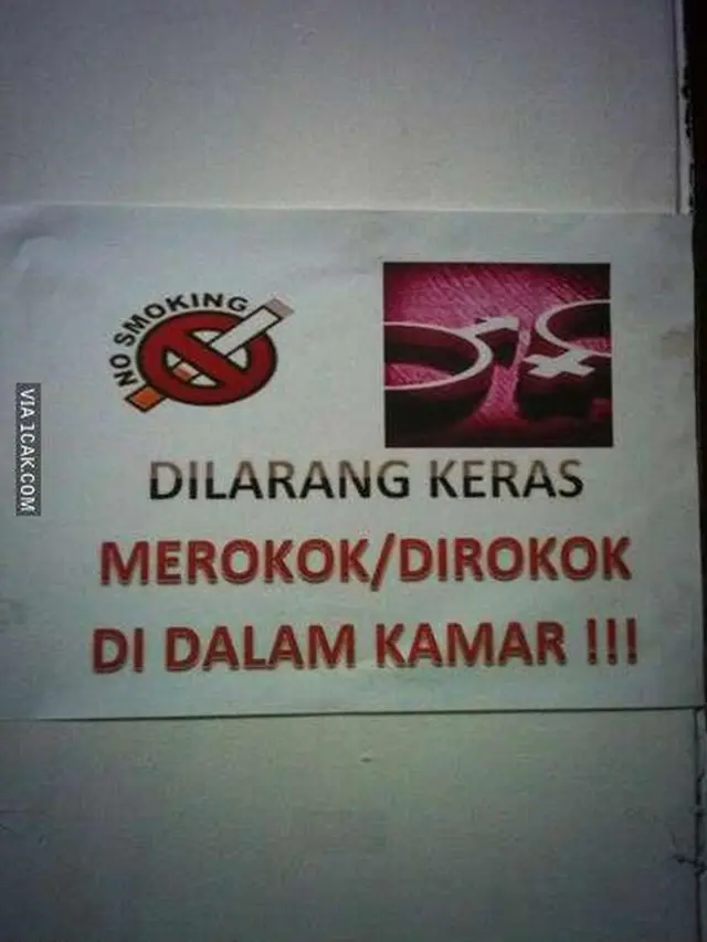 6 Tulisan Dilarang Merokok Ini Nyeleneh, Bikin Ngakak
