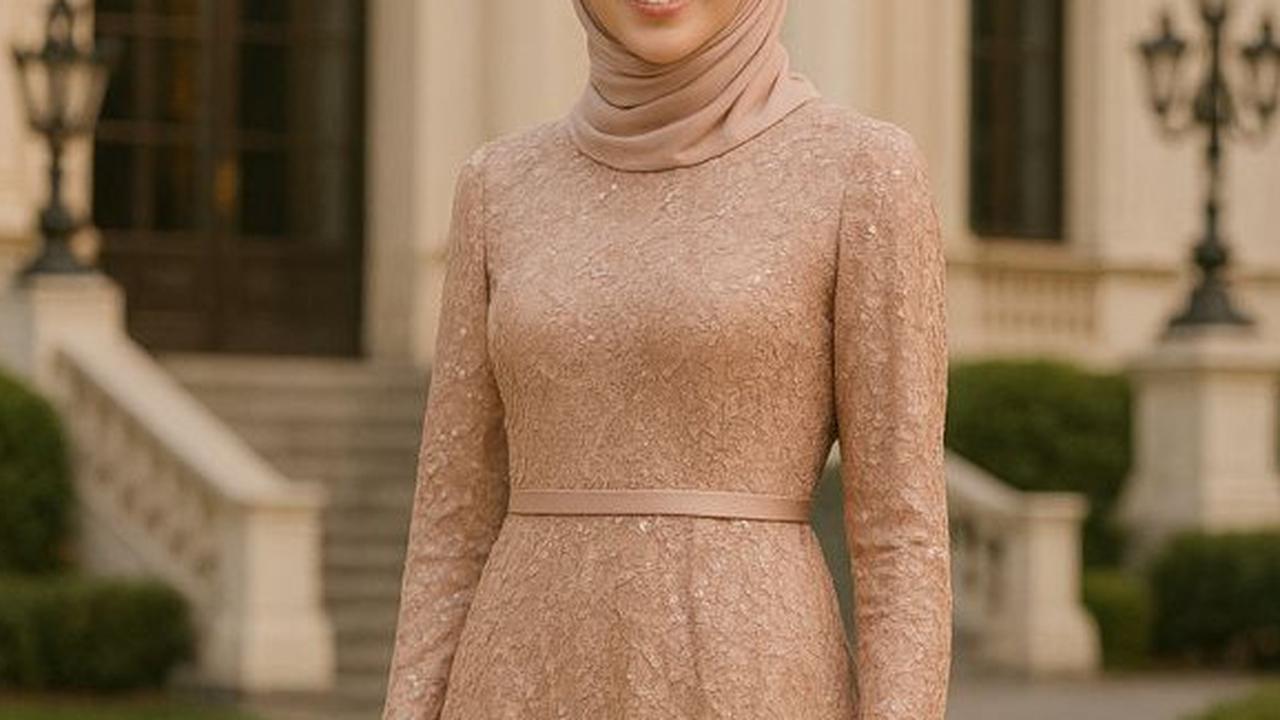 10 Inspirasi Model Long Dress Brokat Kombinasi Payet Terbaru, Pancarkan Pesona Glamor yang Memikat Hati
