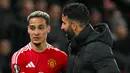 Di babak kedua, Manchester United mencoba tampil agresif dan mengendalikan pertandingan. (Oli SCARFF/AFP)