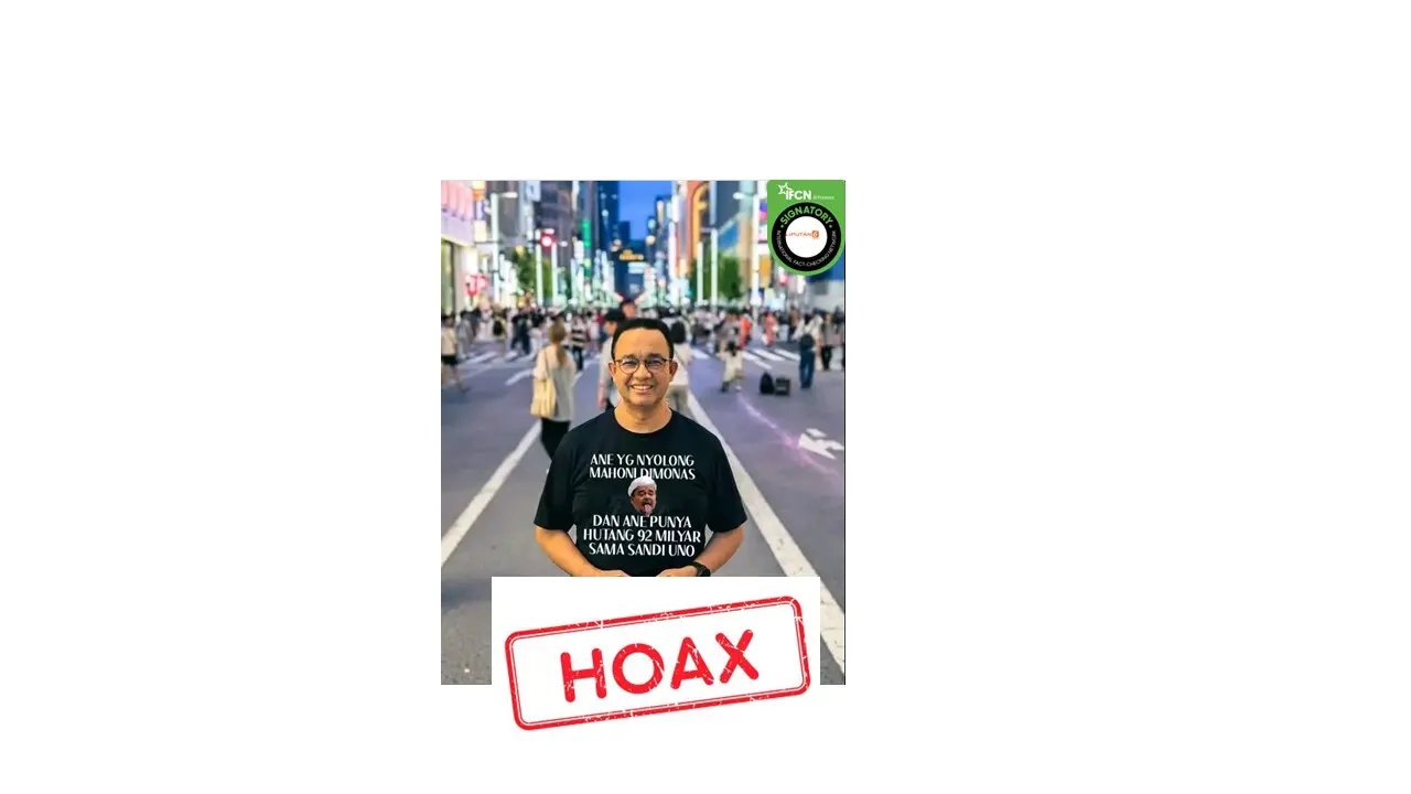 Cek fakta foto kaos Anies Baswedan