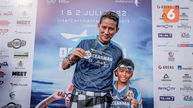 Menparekraf Sandiaga Uno Mengikuti Ajang Oceanman Bali 2022