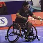 Atlet asal India salah satu peserta FOX'S Indonesia Para Badminton International 2023 yang digelar di GOR Sritex Arena, Solo.(Liputan6.com/Fajar Abrori).