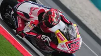 Pebalap Indonesia, Dimas Ekky Pratama bakal start ke-28 pada balapan Moto2 Malaysia, Minggu (29/10/2017). (Astra Honda Racing Team)