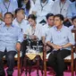 Capres-Cawapres nomor urut 2 Prabowo Subianto dan Gibran Rakabuming Raka menghadiri debat Pilpres 2024 di Kantor KPU, Jakarta Pusat, Selasa (12/12/2023) malam. (Liputan6.com/Faizal Fanani)
