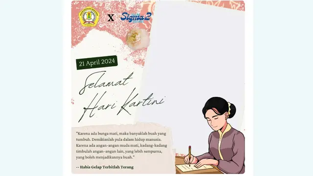 Bagaimana jika kamu ingin ikut memeringati Hari Kartini 21 April? Salah satu caranya kamu bisa membuat Twibbon Hari Kartini.