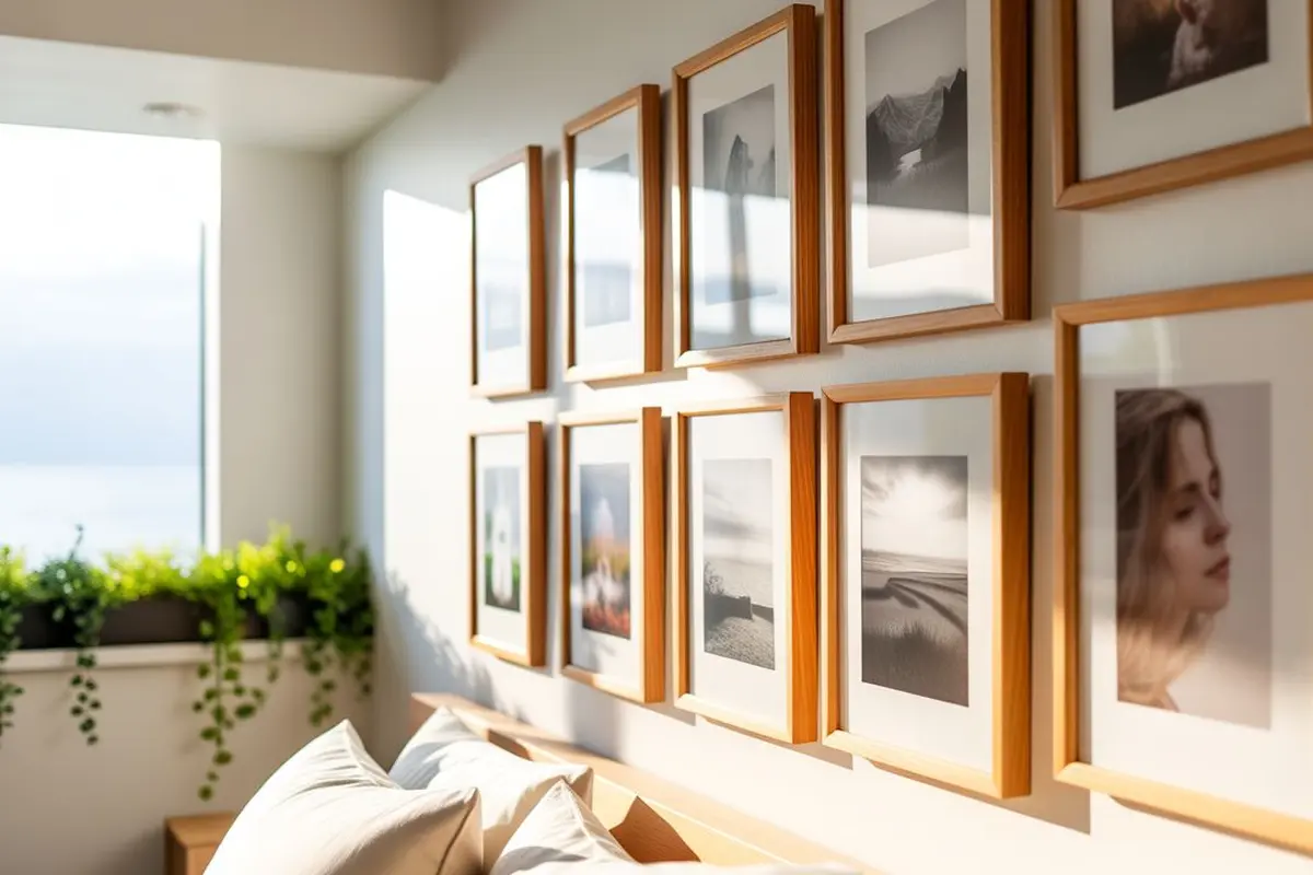 cara menyusun foto di dinding kamar