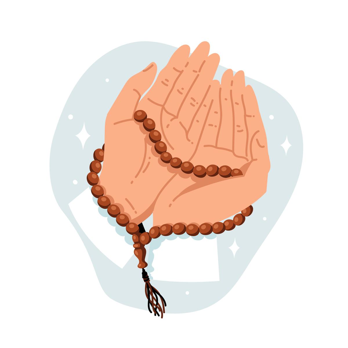ilustrasi sedang berdoa