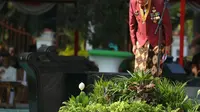 Gubernur Jawa Tengah, Ganjar Pranowo pamitan saat upacara peringatan HUT ke-78 Provinsi Jateng di Brebes. (Foto: Liputan6.com/Humas Pemkab Banyumas)