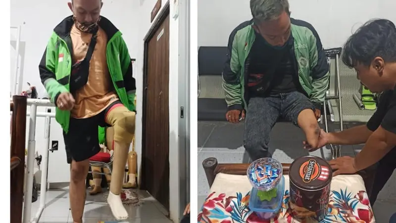 Viral Ojek Online Difabel Dapat Bantuan Kaki Palsu, Kisahnya Bikin Haru