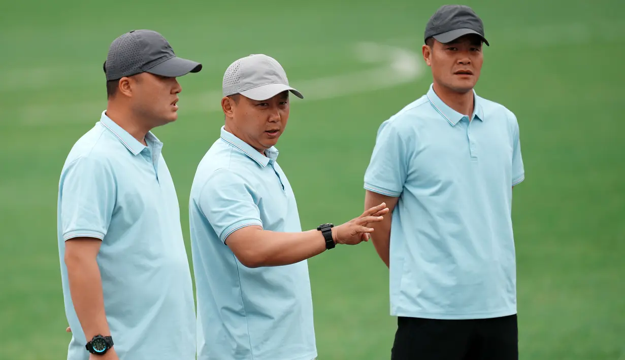 Laga bersejarah tersebut dijadwalkan berlangsung pada 20 Mei pukul 19.00 waktu setempat di Stadion Suwon, sekitar 30 kilometer di selatan Seoul. (AP Photo/Lee Jin-man)
