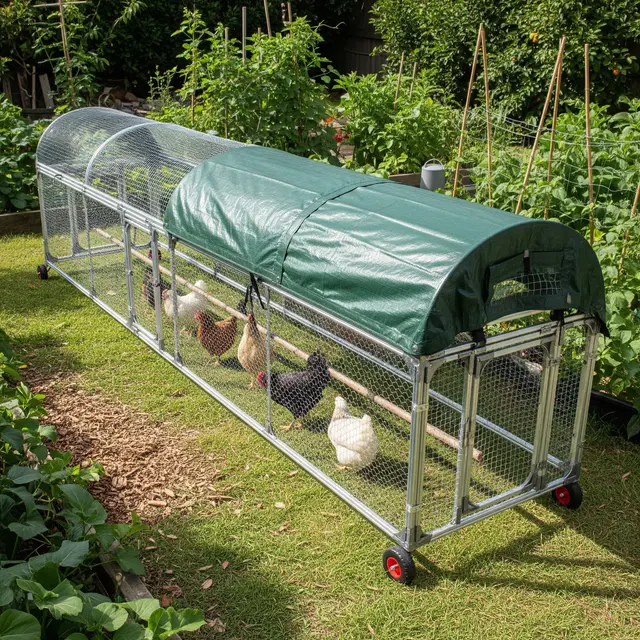 Model Kandang Ayam Berjalan yang Membuat Lingkungan Lebih Bersih (AI)