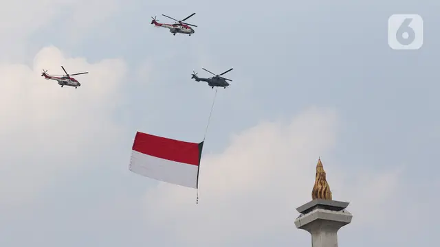Aksi Delapan Pesawat Tempur TNI AU Peringati HUT ke-76 RI