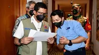Ketua Satgas COVID-19 Letjen TNI Suharyanto sidak 3 hotel karantina pada Selasa (4/1/2022) pukul 20.00 WIB di wilayah DKI Jakarta. (Dok BNPB)