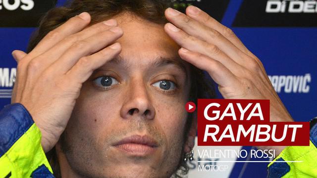 Berita video beragam gaya rambut yang ditampilkan bintang MotoGP, Valentino Rossi, dari masa ke masa.