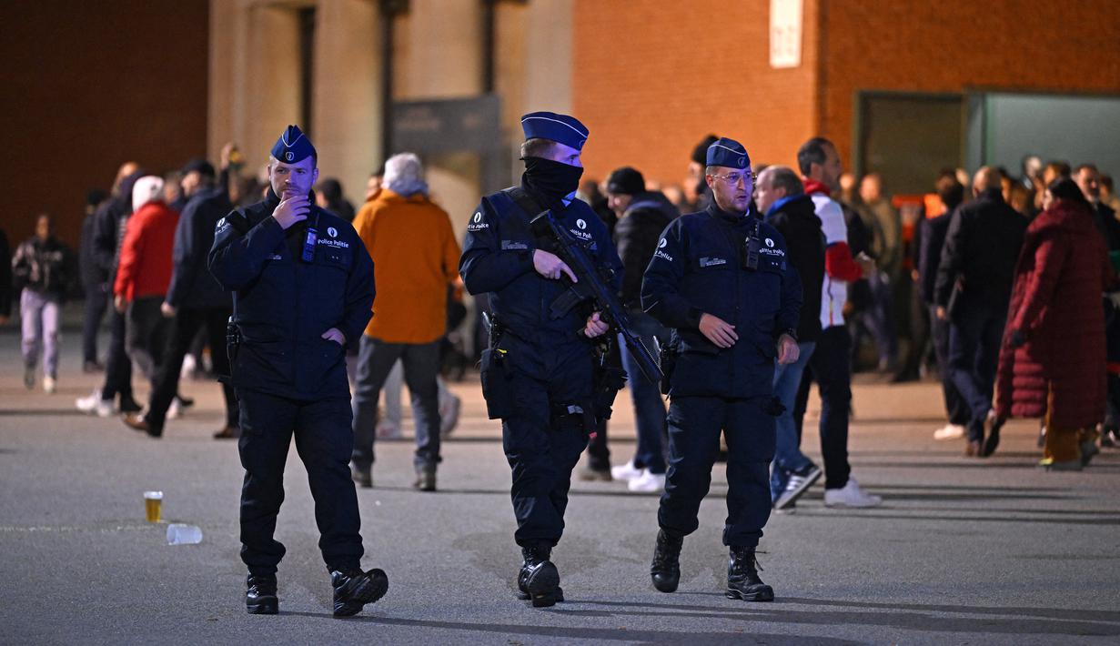 Insiden ini membuat otoritas keamanan Belgia meningkatkan kewaspadaan akan ancaman terorisme di negara mereka ke level tertinggi. (JOHN THYS / AFP)