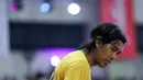 Pemain Golden Arrow, Budi Sudarsono saat laga futsal Turnamen Olahraga Indonesia (TOSI) Season 3 melawan Red Rocket yang berlangsung di Indomilk Arena, Tangerang, Sabtu (12/10/2024). (Bola.com/Bagaskara Lazuardi)