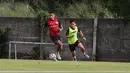 Bruno Tubarao pada saat sesi latihan Persija Jakarta yang bertempat di Persija Training Ground, Bojongsari, Rabu (5/11/2025).