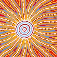 Lukisan matahari versi Aborijin. (Sumber Stanford University)