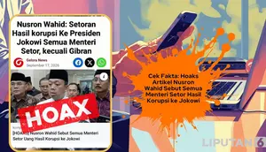 Cek Fakta: Hoaks Artikel Nusron Wahid Sebut Semua Menteri Setor Hasil Korupsi ke Jokowi