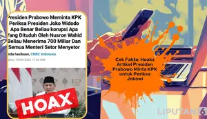 Cek Fakta: Hoaks Artikel Presiden Prabowo Minta KPK Periksa Jokowi