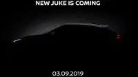Nissan secara resmi merilis gambar teaser generasi ketiga Juke yang siap melakukan debut 3 September mendatang (Carscoops)