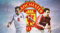 Ilustrasi - Karel Poborsky, Ronny Johnsen, dan Manchester United (Bola.com/Bayu Kurniawan Santoso)