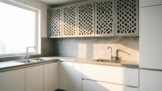 Desain Dapur Minimalis dengan Roster (AI)