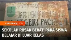 Tidak ada gempa, tidak ada angin kencang, bangunan sebuah sekolah di Karawang, Jawa Barat, rusak berat. Para siswa terpaksa belajar di luar kelas dengan menggunakan tikar, karena khawatir gedung sekolahnya roboh.