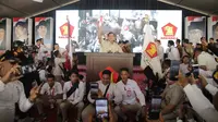 Ketua Umum Partai Gerindra Prabowo Subianto menegaskan, dirinya bertekad melanjutkan estafet kepemimpinan Presiden Joko Widodo atau Jokowi. (Tim Media Prabowo Subianto)