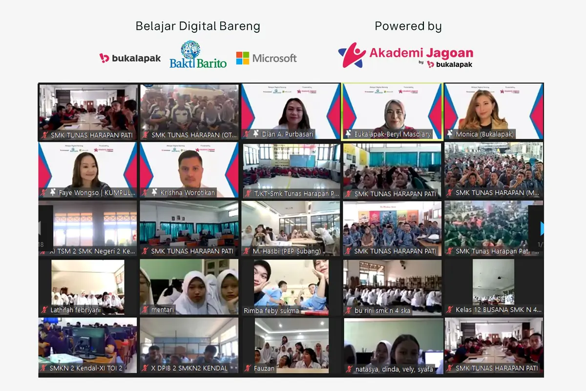 Kegiatan dalam upaya peningkatan literasi digital ini membahas mengenai digital, soft & entrepreneurship skills dan dihadiri oleh ratusan siswa-siswi SMK dari seluruh Indonesia. Kamis, 24 Agustus 2023. (Foto: Bukalapak)