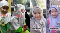 Foto bocah berangkat vs pulang sekolah (Sumber: Twitter/txtdrkaumbengek)