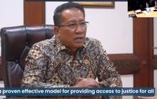 Menkum Supratman Sampaikan Capaian Pemerintahan Presiden Prabowo ke Anggota Justice Action Coalition di Madrid