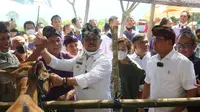 Menteri Pertanian Syahrul Yasin Limpo mengunjungi Desa Sumberklampok, Kecamatan Gerokgak, Kabupaten Buleleng, Bali, Selasa, 21 Juni 2022.