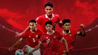Timnas Indonesia U-22: Rizky Ridho, Marselino Ferdinan, Ananda Raehan, Ramadhan Sananta (Bola.com/Erisa Febri/Adreanus Titus)