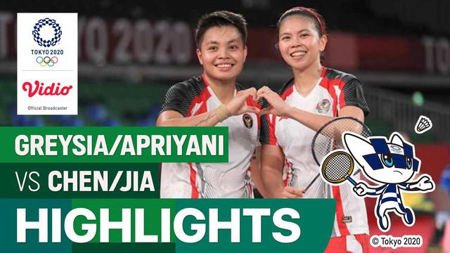 Berita video highlights pertandingan final bulutangkis ganda putri Indonesia Greysia Polii/Apriyani Rahayu yang berhasil mendapatkan medali emas di Olimpiade Tokyo 2020.