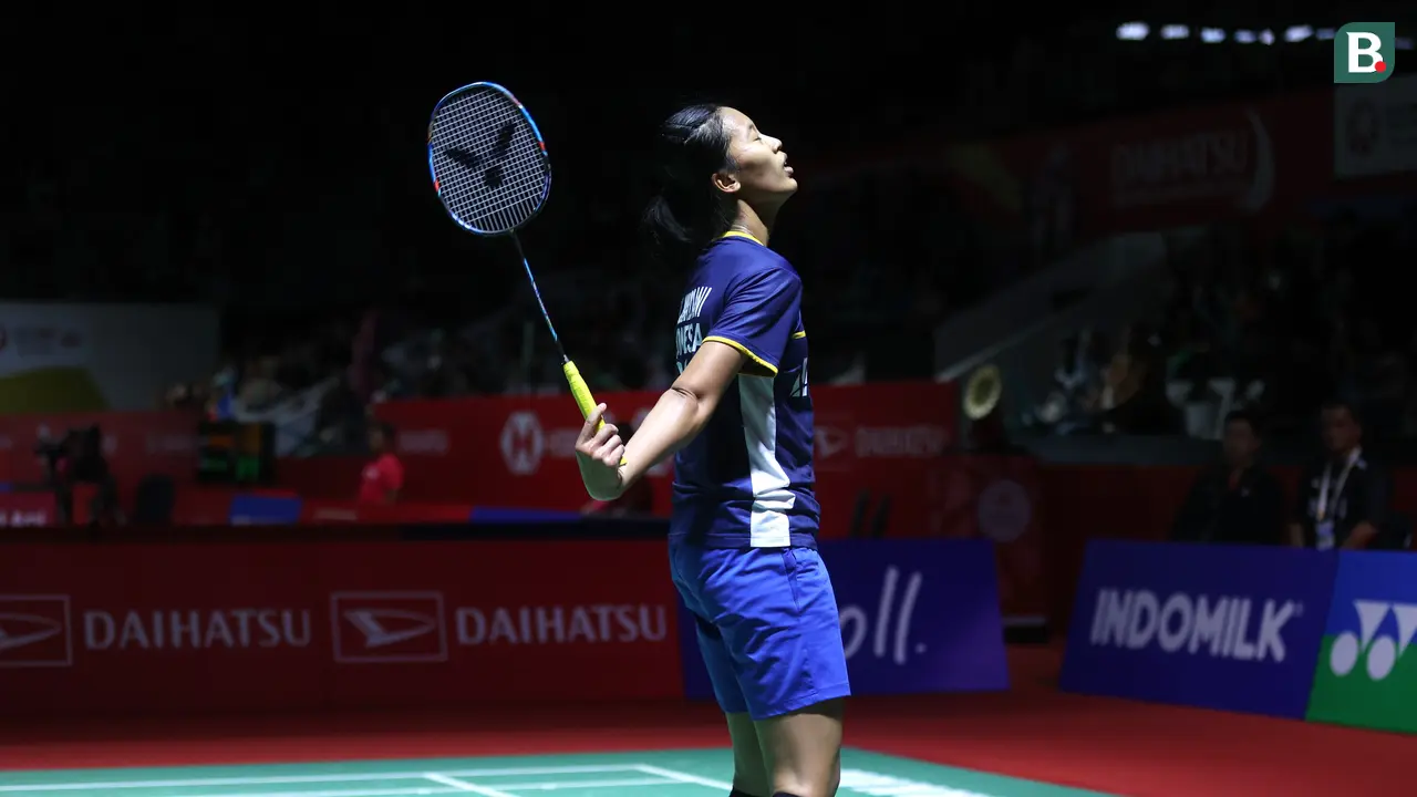 Foto: Ekspresi Putri KW Setelah Kalah 2 Gim Langsung dari Natsuki Nidaira di Indonesia Masters 2024