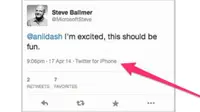 Mantan Bos Microsoft Kepergok Pakai iPhone