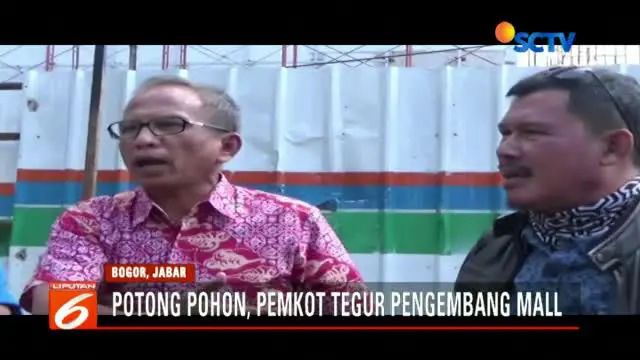 Pemkot Bogor meminta pertanggung jawaban pelaksana proyek yang tidak memiliki izin memotong pohon di sekitar proyek.